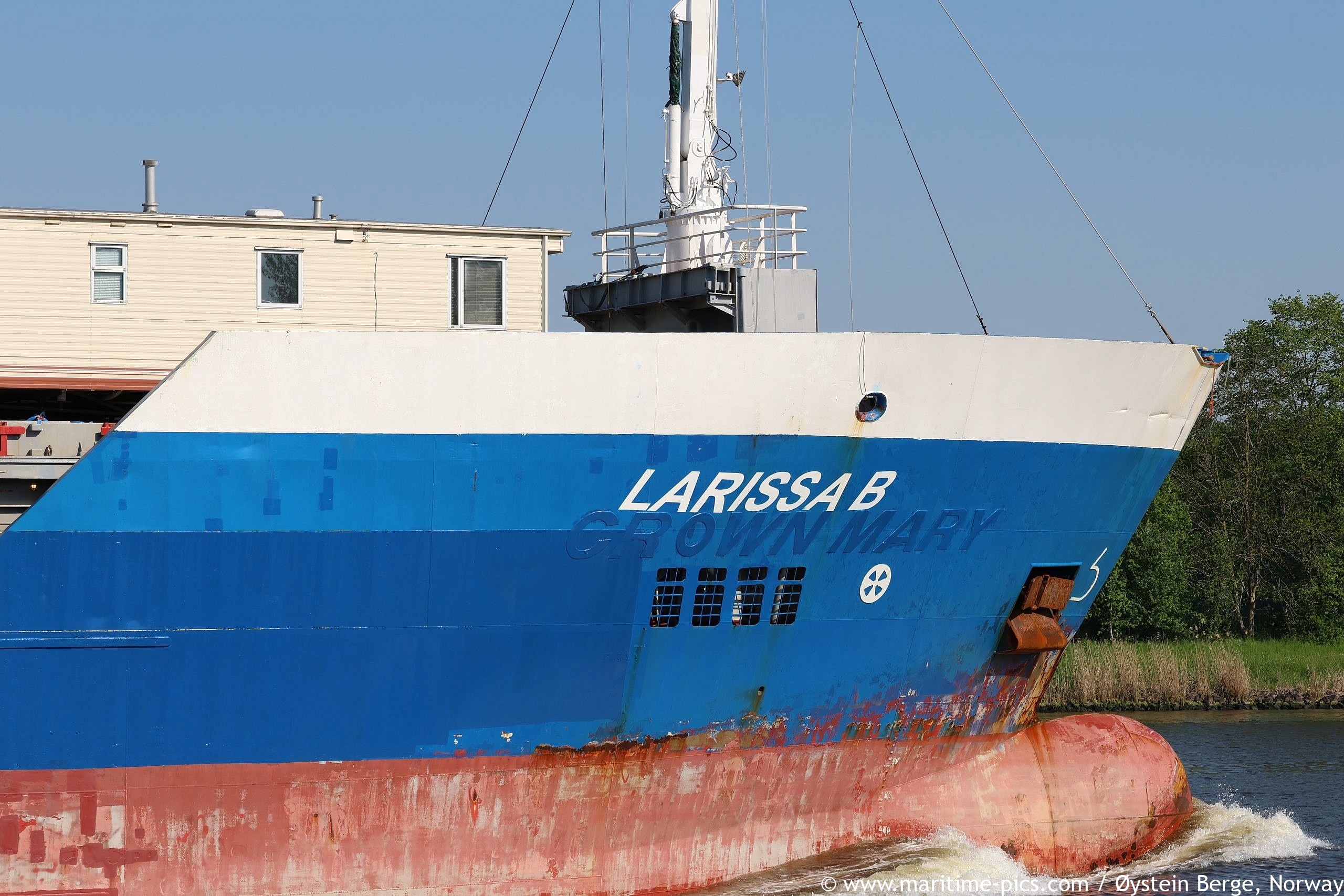 "LARISSA B" PASSING BREIHOLZ / KIEL CANAL, 13 MAY 2023, ON HER WAY FROM ...